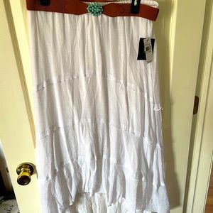 Brand New White Flowy Skirt